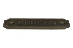 Eisen Türschild "Keuken" rechteckig 115x36mm