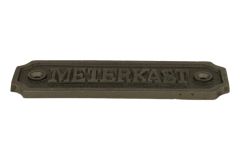 Eisen Türschild "Meterkast" rechteckig 115x36mm