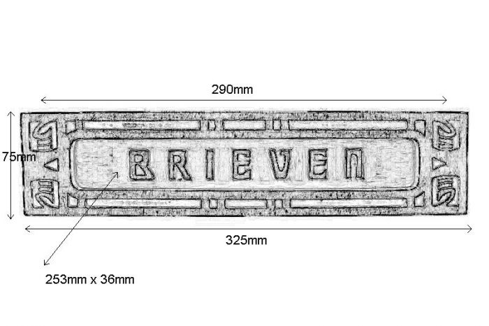 Produktbild von Haustür-Garnitur Mit Knauf Jugendstil Messing Poliert