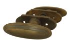 Türgriff Oval Messing patiniert Drückerpaar