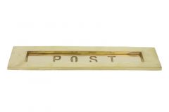 Briefschlitz Haustür "POST" Messing poliert
