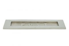 Briefschlitz Haustür 3D-Struktur "POST" Messing vernickelt
