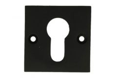 Profilzylinder Rosette 50x50mm Gusseisen schwarz