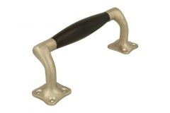 Ziehgriff schlichte Design geschwungen Nickel matt Ebenholz
