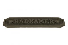 Eisen Türschild "Badkamer" rechteckig 115x36mm