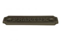 Eisen Türschild "Praktijk" rechteckig 115x36mm