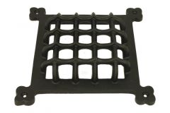 Türgitter Gusseisen schwarz pulverbeschichtet.