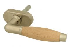 Fenstergriff Dreh/Kipp (1930) Nickel matt Buchenholz