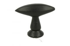 Schrankknopf Gusseisen schwarz pulverbeschichtet 40x13mm