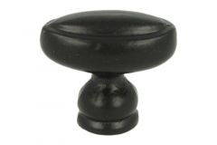 Knopf Gusseisen schwarz pulverbeschichtet 38x24mm