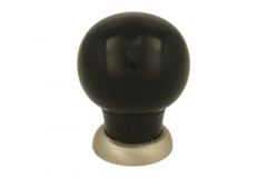 Schrankknopf Bakelit mit Nickel matt 39mm H48mm