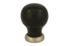 Schrankknopf Ebenholz mit Nickel matt 39mm H48mm