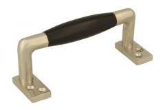 Ziehgriff 105mm schlichte Design Nickel matt Ebenholz