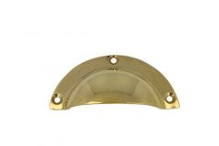 Griffmuschel Messing poliert 85x40mm gegossen 50 Gramm