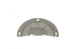 Griffmuschel Messing vernickelt 85x40mm gegossen 50 Gramm