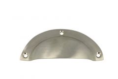 Griffmuschel Nickel matt 100x40mm gegossen 70 Gramm