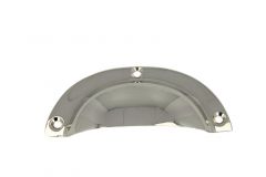 Griffmuschel Messing vernickelt 100x40mm gegossen 70 Gramm