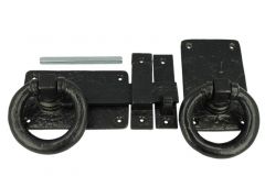 Gartentor Beschlag mit Ring schweres Modell Gusseisen