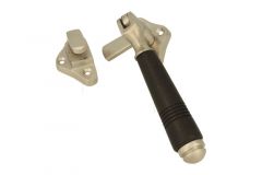 Kippbar Fensterverschluss Nickel matt Ebenholz. Links
