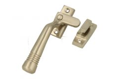 Fensterverschluss Nickel matt komplet mit Haken. Rechts