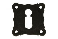 Schlüssel-Rosette Gusseisen schwarz. Preis pro Stück