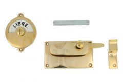 Libre-Occupé Verschluss 92×52mm Messing poliert
