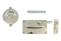 Libre-Occupé Verschluss 92×52mm Messing vernickelt