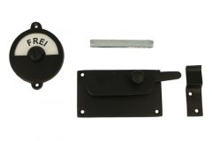 Frei-Besetzt Verschluss 92×52mm schwarz pulverbeschichtet