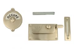 Libre-Occupé WC-Verschluss 92×52mm Nickel matt