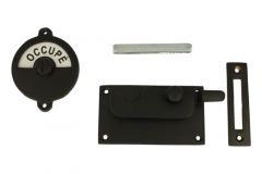 Libre-Occupé WC-Verschluss 92×52mm schwarz pulverbeschichtet