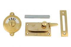 Frei-Besetzt WC-Verschluss Messing poliert 70×39mm