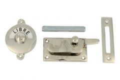 Libre-Occupé WC-Verschluss Messing vernickelt 70×39mm