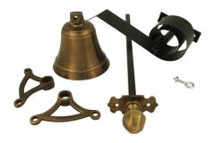 Ziehklingel Satz Antik Messing (1900)