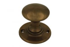 Knopf Ø40mm Rosette Ø50mm Messing patiniert
