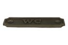 Eisen Türschild "WC" rechteckig 115x36mm