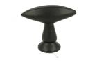Schrankknopf Gusseisen schwarz pulverbeschichtet 40x13mm