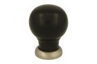 Schrankknopf Ebenholz mit Nickel matt 39mm H48mm