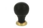 Schrankknopf Ebenholz mit Messing poliert 25mm H39mm