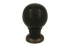 Schrankknopf Bakelit mit Messing patiniert 25mm H39mm