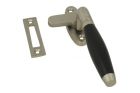 Fensterverschluss "Tonnen Design" Nickel matt Links