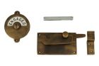 Vacant-Engaged Verschluss 92×52mm Messing patiniert