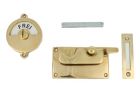 Frei-Besetzt WC-Verschluss 92×52mm Messing poliert