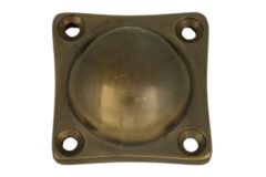 Abdeck Rosette Messing patiniert 37x37mm. Höhe 14mm