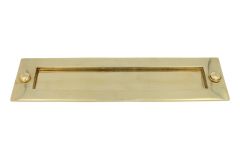 Briefschlitz Haustür Messing poliert 30er Jahre