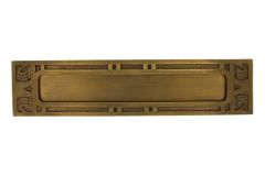 Briefschlitz Haustür Messing patiniert