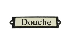 Emaillen Türschild "Douche"