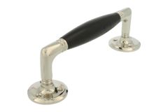 Ziehgriff 180mm Messing vernickelt Ebenholz