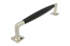 Ziehgriff schlichte Design 250mm Messing vernickelt Ebenholz