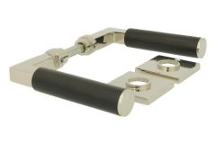 Türgriff "Bauhaus" Messing vernickelt Ebenholz