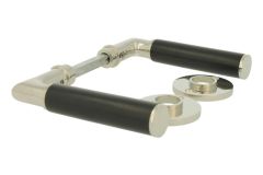 Türgriff modell "Bauhaus" Messing vernickelt Ebenholz